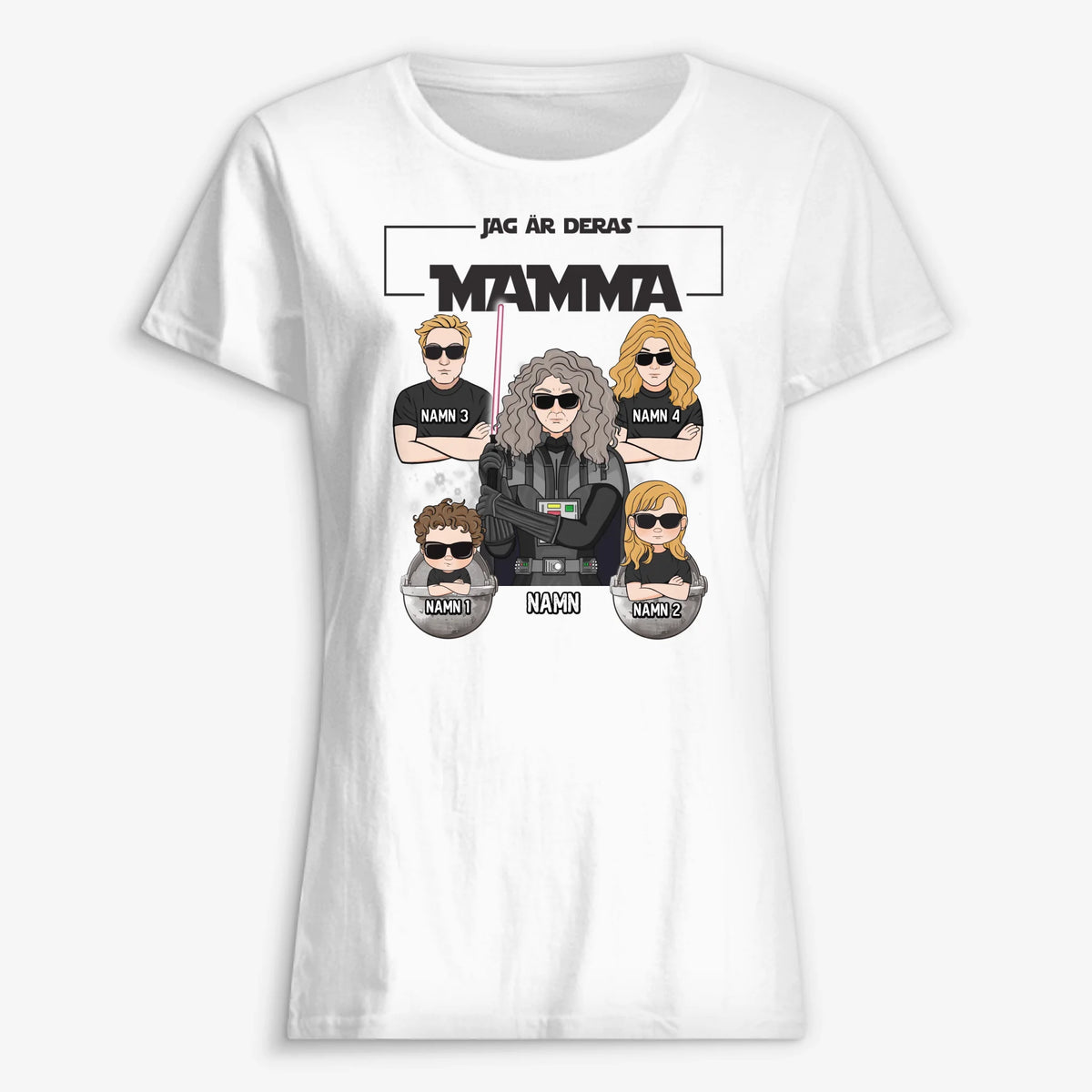 Personlig T-shirt till mamma | Personlig present till mor | Jag är din mamma