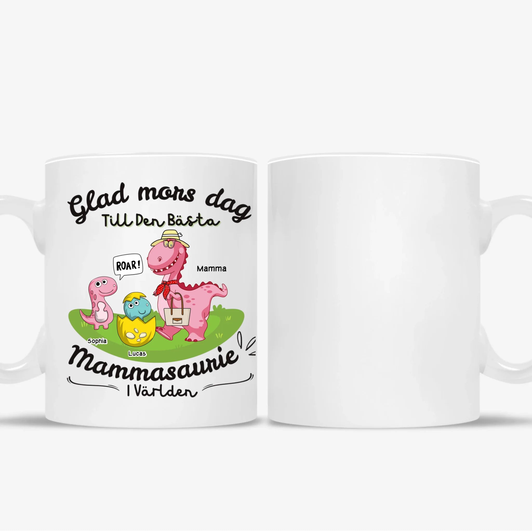 Glad mors dag Till Den Bästa Mammasaurie I Världen - Personlig mugg till Mamma