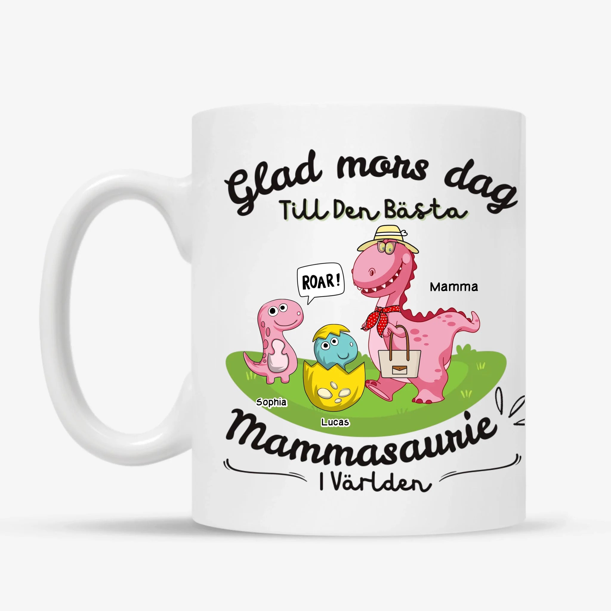 Glad mors dag Till Den Bästa Mammasaurie I Världen - Personlig mugg till Mamma