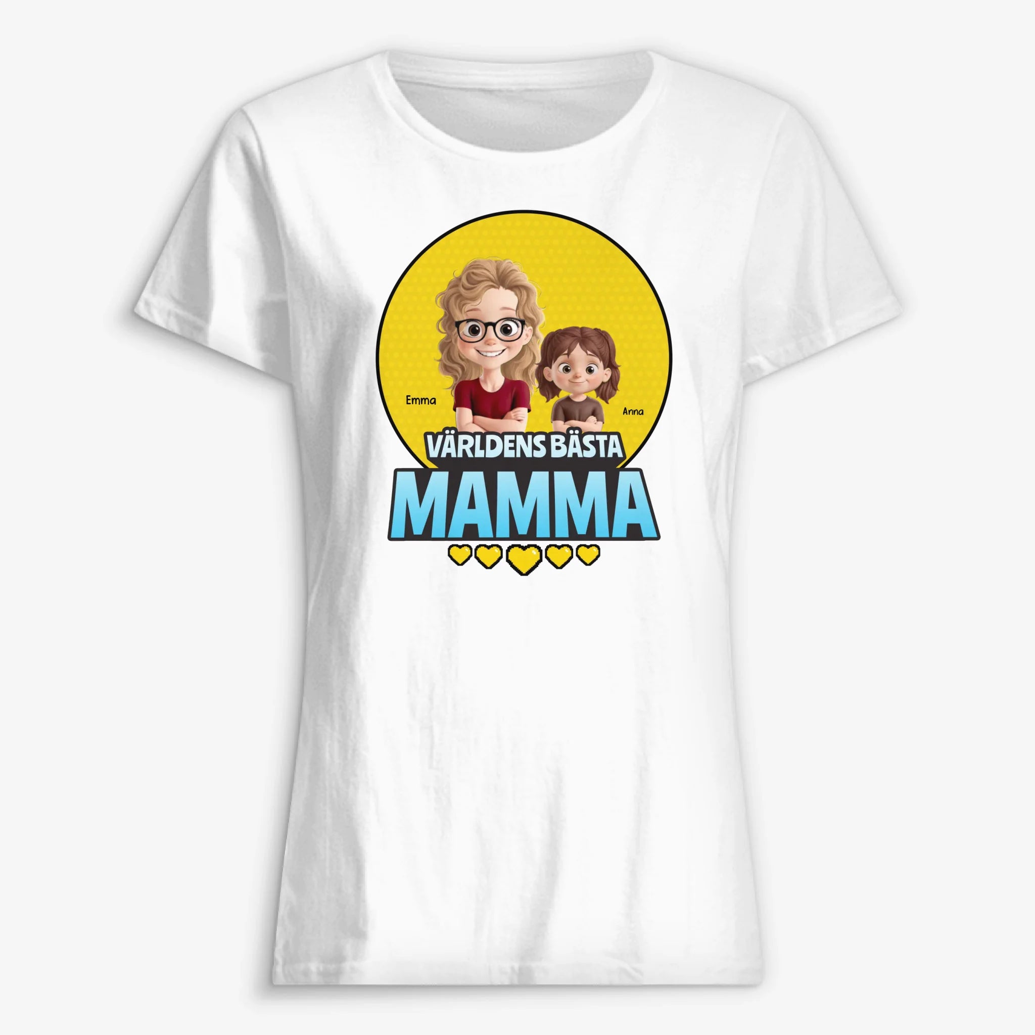 Världens Bästa Mamma !- Personlig T-shirt till Mamma