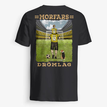 Personlig t-shirt till Morfar/Farfar | Personlig present till Morfar/Farfar | Morfars/Farfars Fotbollslag med färg