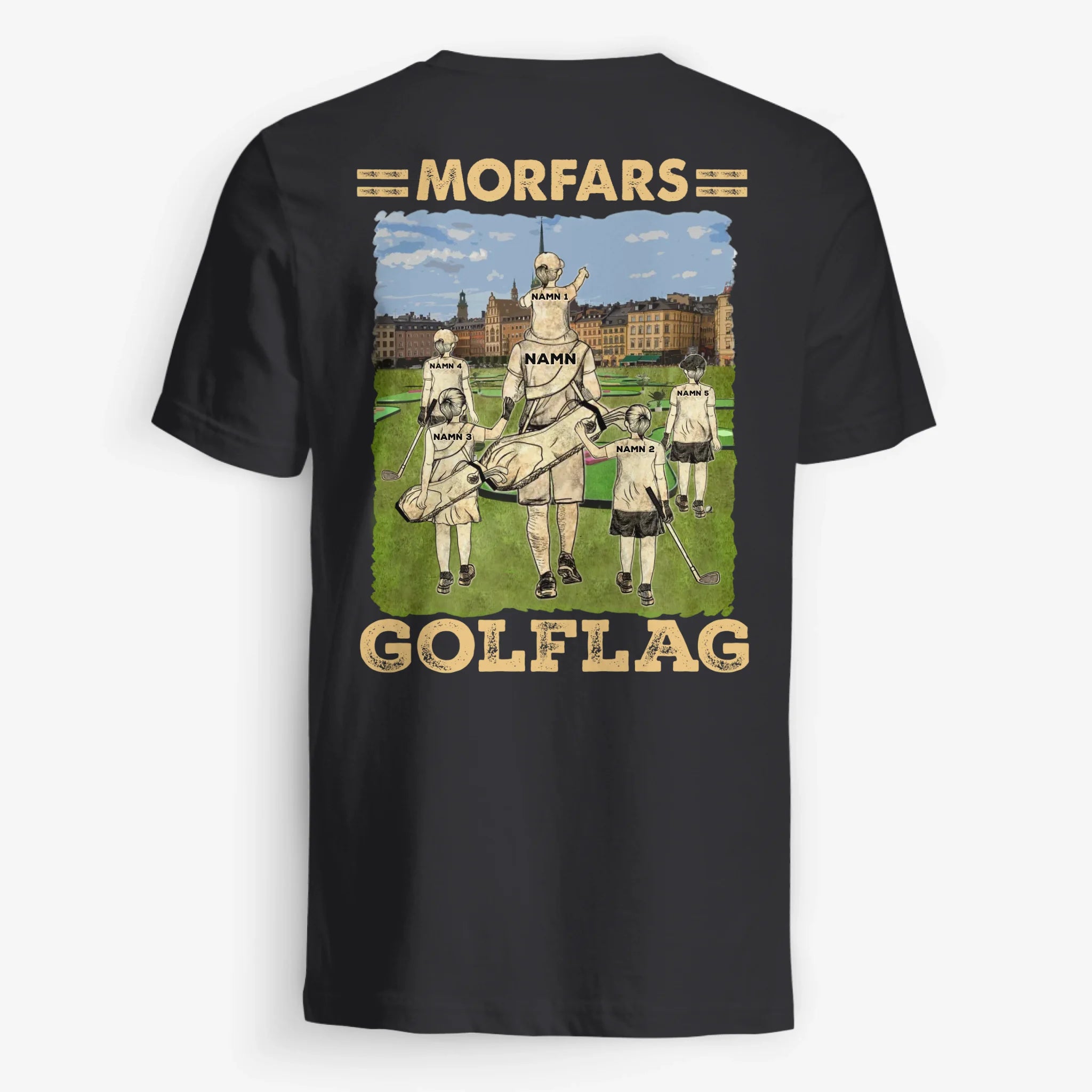 Personlig t-shirt til bedstefar | Personlige gaver til bedstefar | Bedstefars minigolfhold