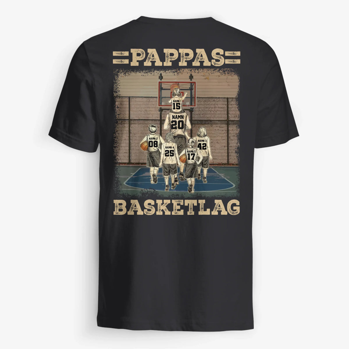 Personlig t-shirt till pappa | Personlig present till far | Pappas basketlag