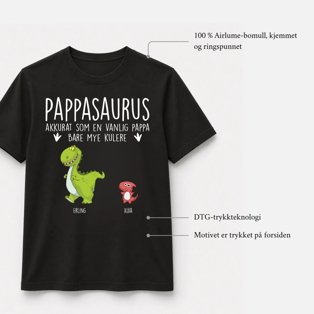 NO dark t-shirt material