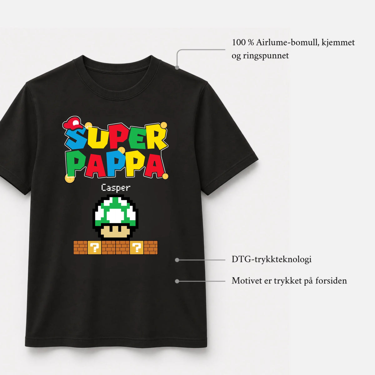 NO dark t-shirt material