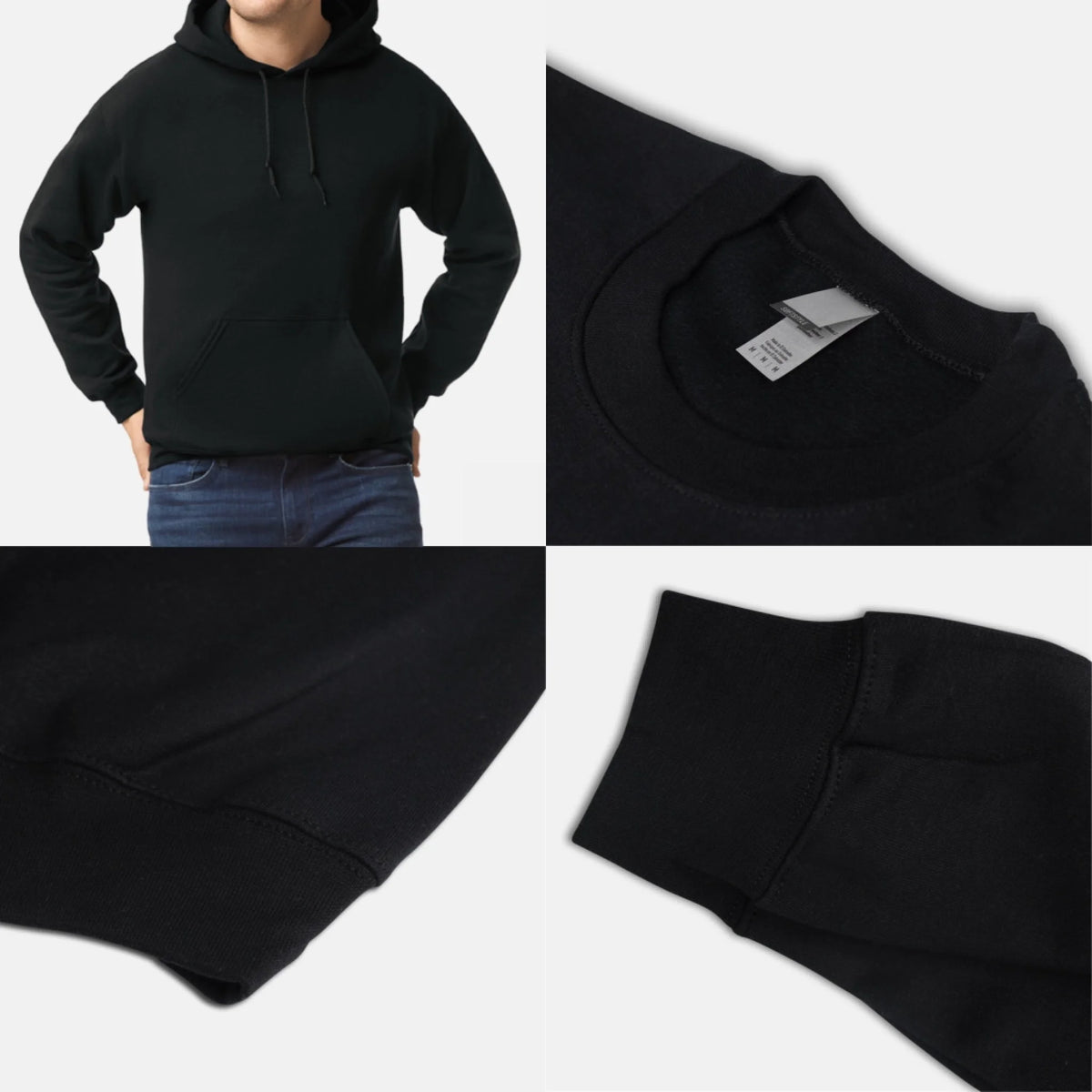Hoodie material black