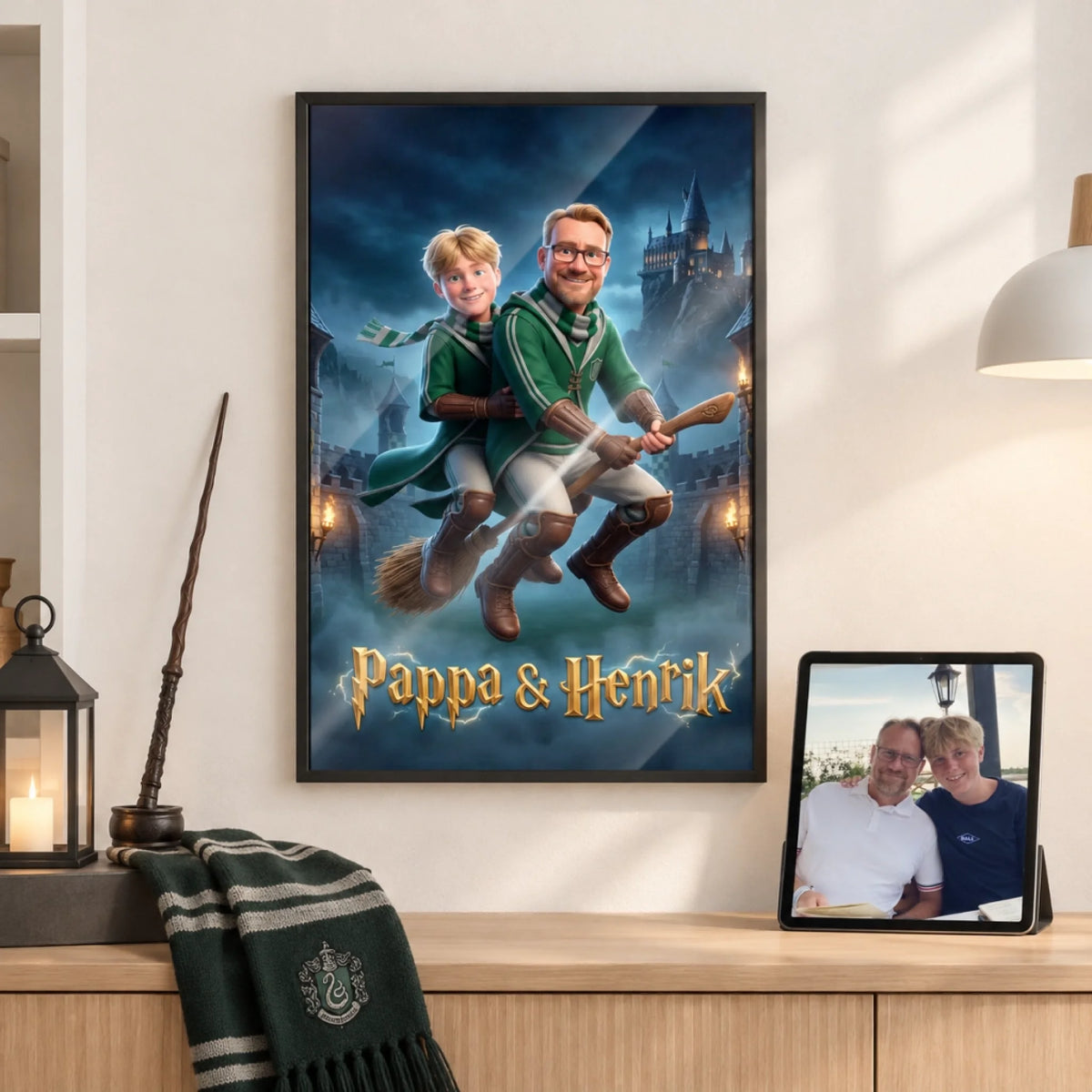 Góc phép thuật ấm áp bên poster gia đình