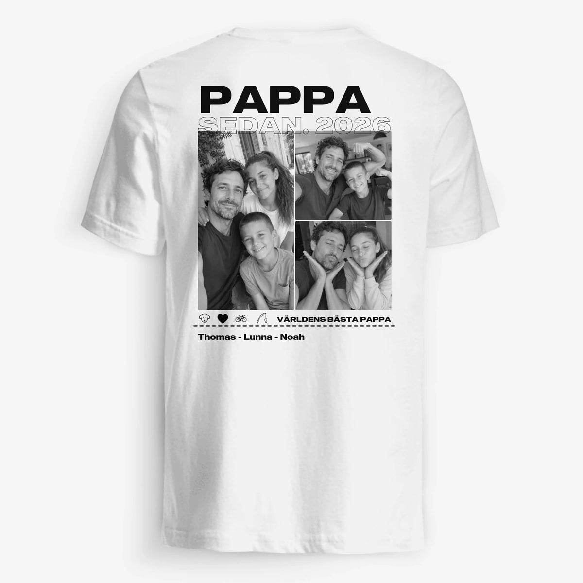 T-shirt till världens bästa pappa – Personligt fototryck möjligt