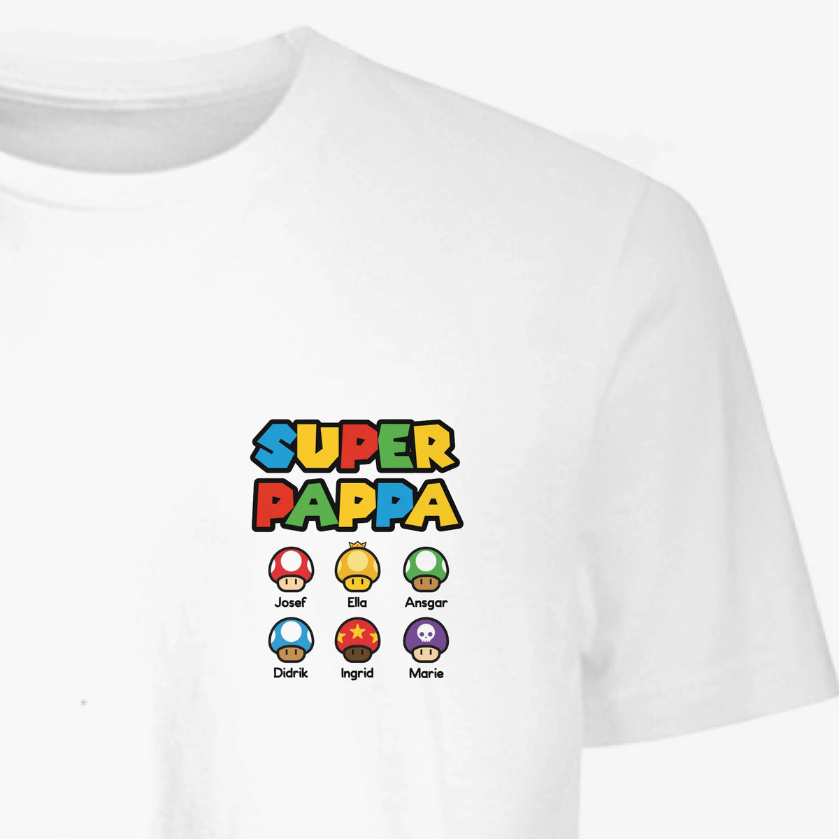 Superpappa med en liten svamp – Personlig t-shirt till pappa