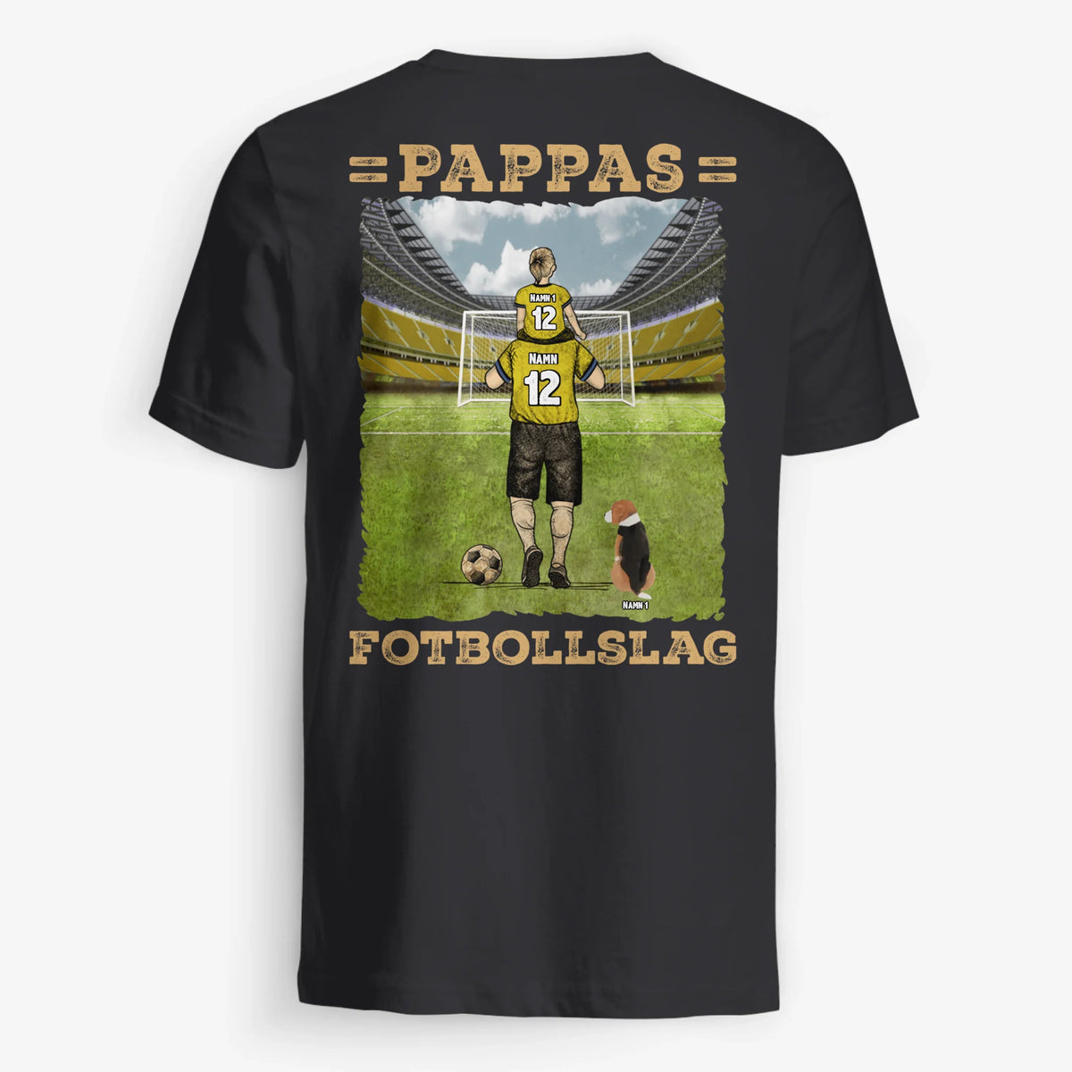 Personlig skjorte til far |Personlig gave til far| Pappas fotballag med farger