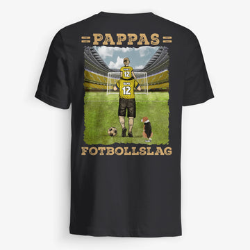 Personlig skjorte til far |Personlig gave til far| Pappas fotballag med farger