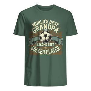 T-shirt for Grandpa - World's best Grandpa and second best soccer player