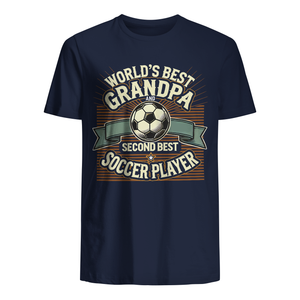 T-shirt for Grandpa - World's best Grandpa and second best soccer player