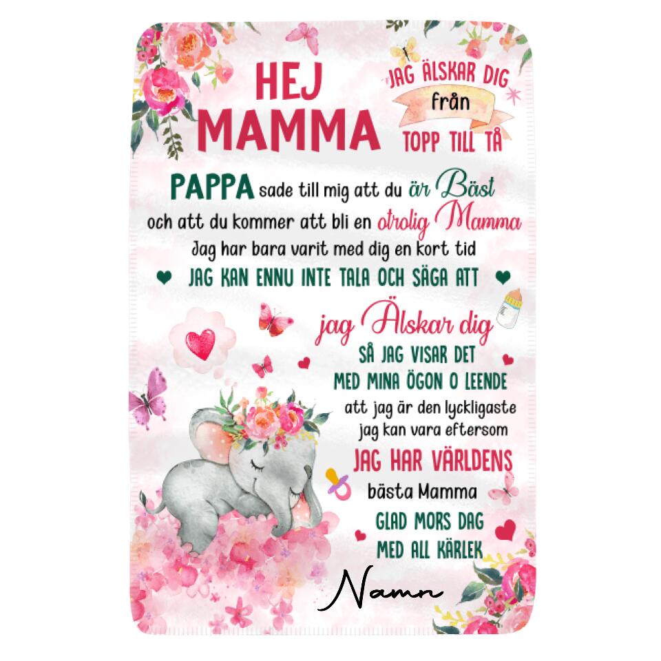 Personlig filt till Mamma - Glad Mors Dag
