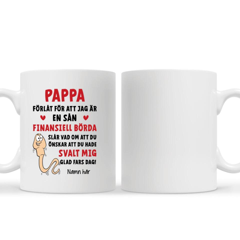 Personlig mugg till pappa - rolig mugg Glad Fars Dag