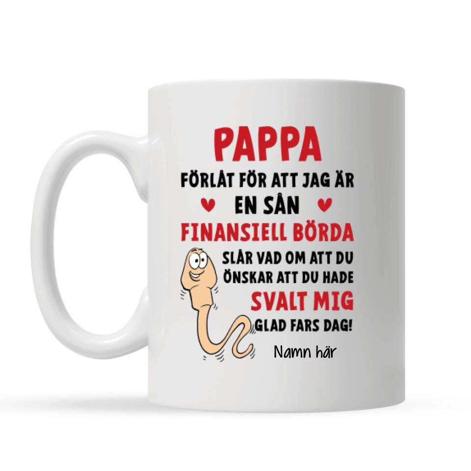 Personlig mugg till pappa - rolig mugg Glad Fars Dag