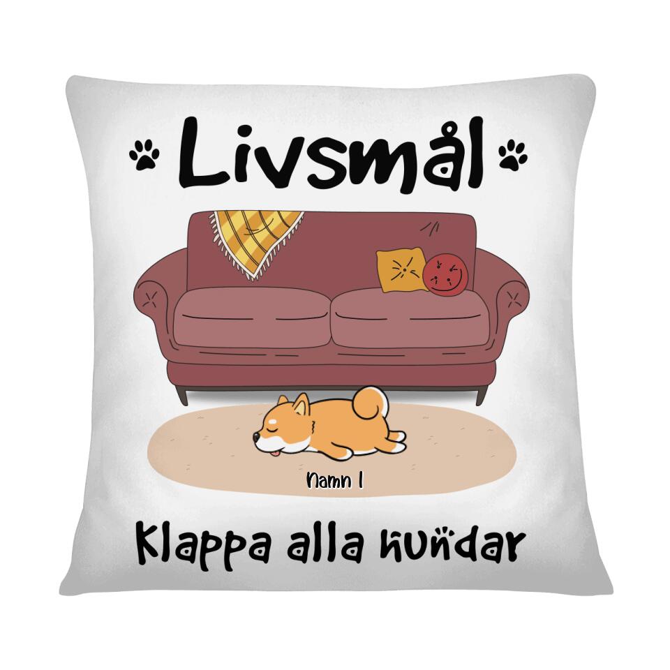 Personlig pute for hundeelskere | Personlige gaver til hundeelskere | Livsmål Kjæledyr Alle hunder