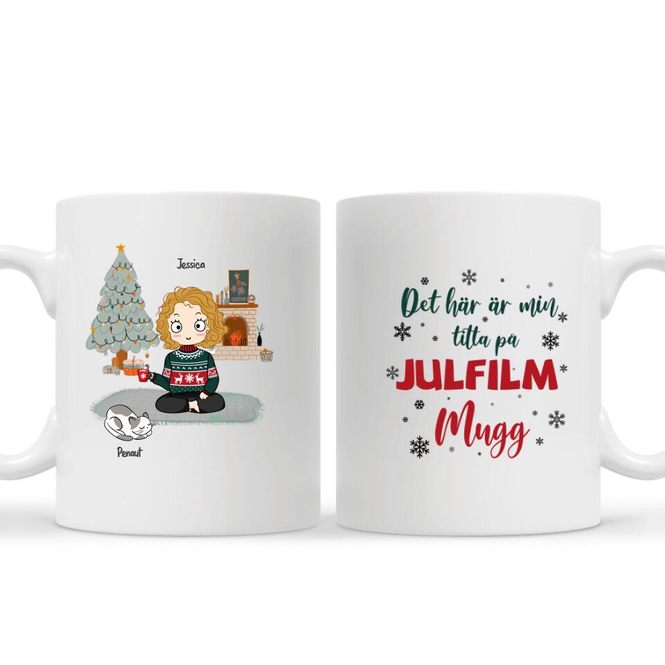 Personlig krus for katteelskere - This Is My Watch Christmas Movie Krus for Cat Lovers