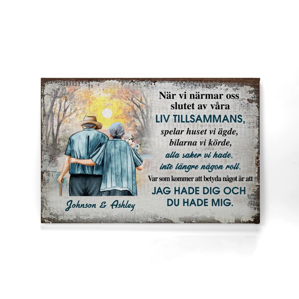 Personlig Kanvas till hennen | Personlig presenter till honom | Vårt Liv Tillsammans Står
