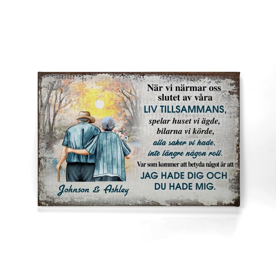 Personlig Kanvas till hennen | Personlig presenter till honom | Vårt Liv Tillsammans Står
