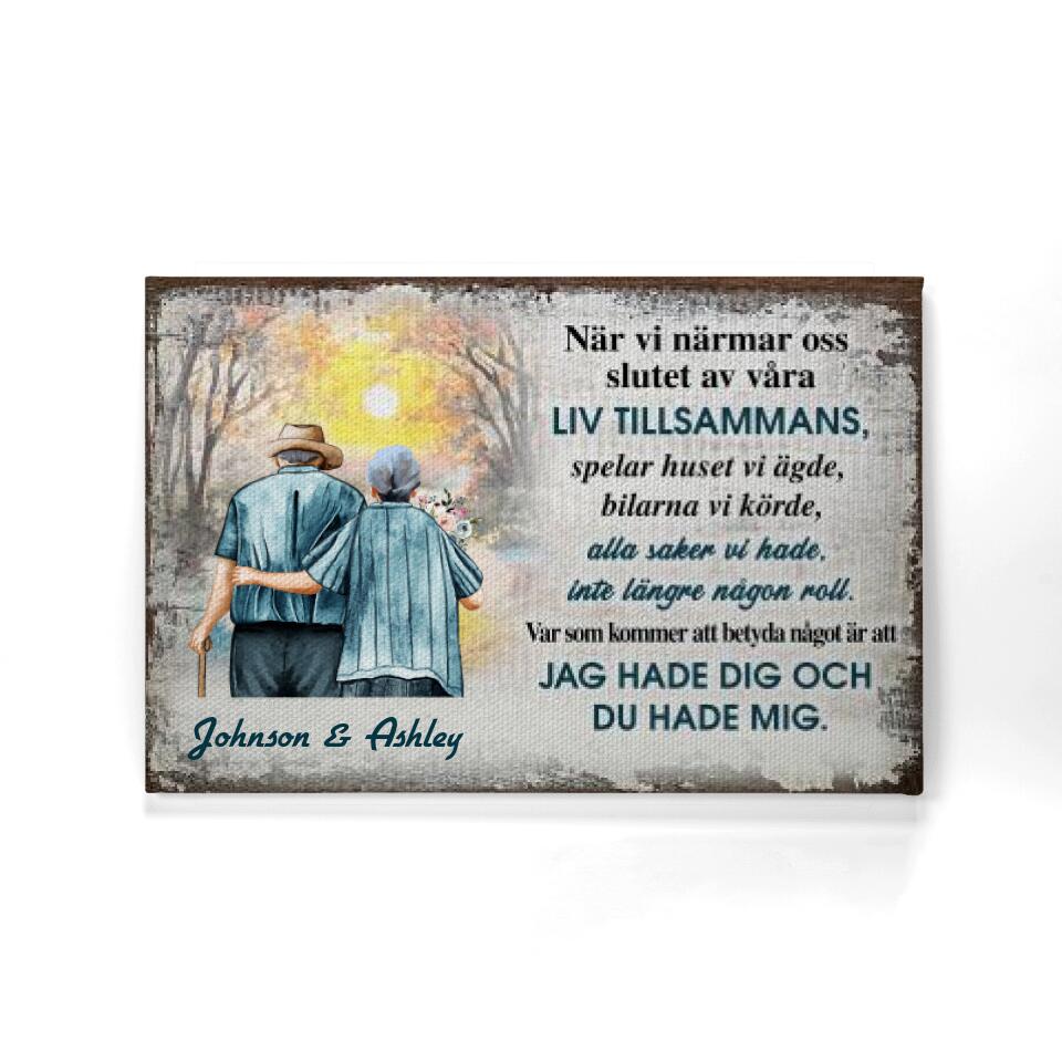 Personlig Kanvas till hennen | Personlig presenter till honom | Vårt Liv Tillsammans Står