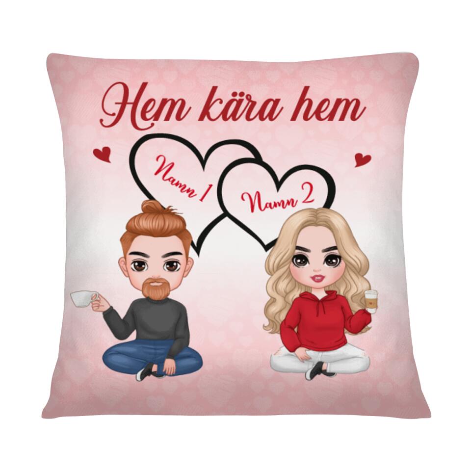 Personlig kudde till henne | Personlig presenter till honom | Hem Kära Hem