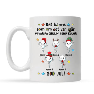 Personlig mugg till Pappa | Personlig present till Far | Det känns som om det var igår Vi var på chillin' i dina kulor God jul!