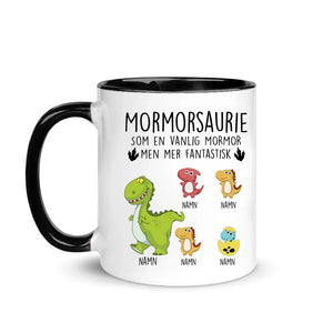 Personlig mugg till Mormor Farmor - Mormorsaurie Farmorsaurie