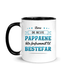 Personlig bestefar-cup - Bare de beste pappaene blir forfremmet til bestefar