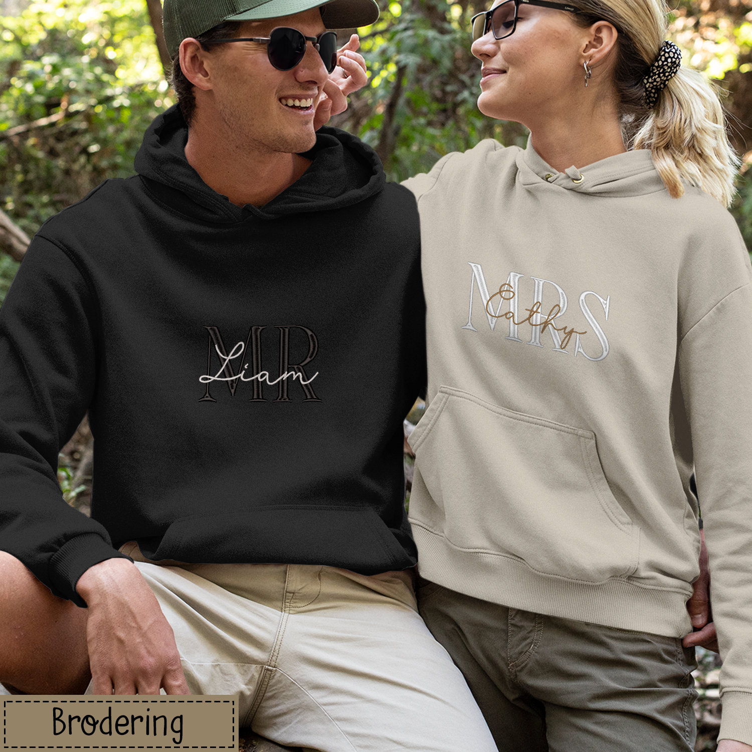 Personlig broderi sweatshirt f r nygifta Gavafam